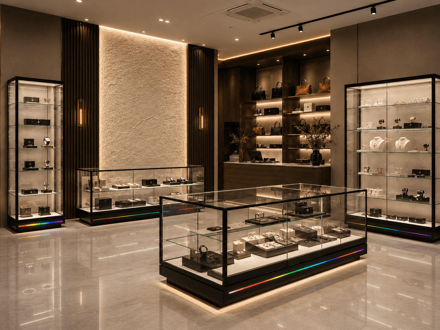 Bayleen luxury retail display showcase